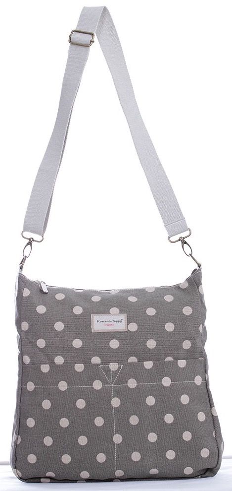 Taupe Spot Forest Large Zip Reversible Cross Body Bag