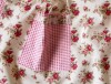 103 Dotty Brown Roses Apron