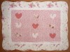 Valentine Heart Floral Patchwork Non-Slip Quilted Mat