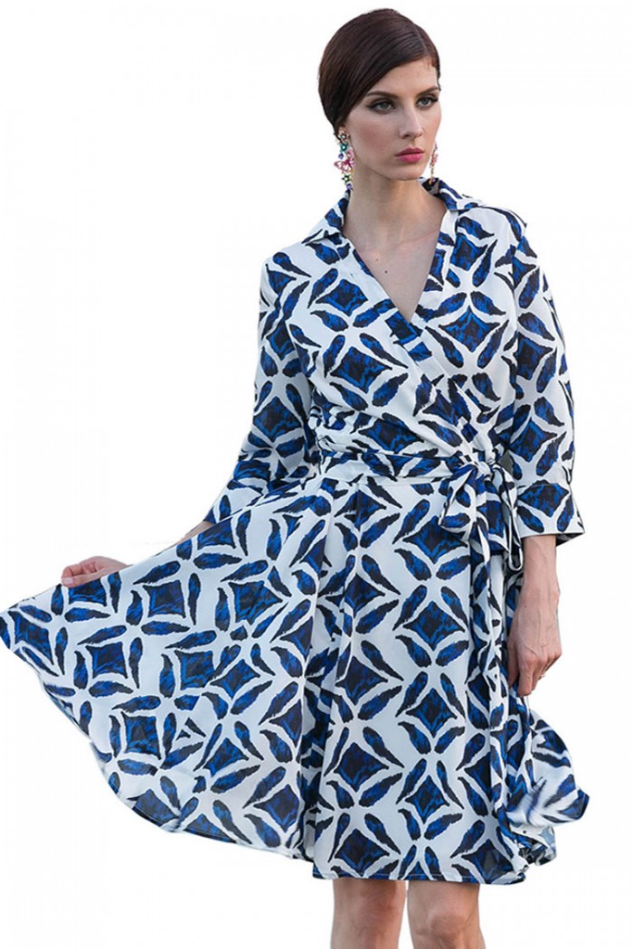 Navy_Blue_Floral_Pattern_Wrap_Dress