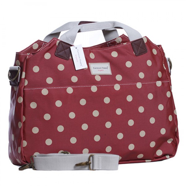 Oilcloth Business Laptop Bag red spot