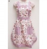 57 Purple Gingham Royal Roses Apron