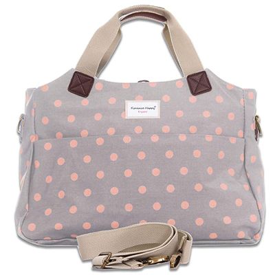 Light Grey Pale Salmon Pink Spot Business Laptop Bag