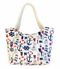 Anchor Seaside Theme Rope Handles Beach Tote Bag