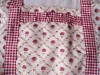 8 Mini Rose Check Milkmaid Apron