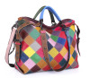 Multicolour Patchwork Leather Handbag Tote