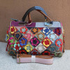 Handmade Flower Patchwork Leather bag