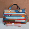 Handmade Flower Patchwork Leather bag