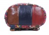 Handmade Woven Multicolour Leather Rucksack Flap Cover