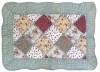 Blue Roses Patchwork Non-Slip Quilted Cotton Mat