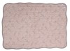 Brown Purple Floral Patchwork Non-Slip Quilted Cotton Mat