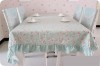 Green Roses Tablecloth Chair Covers Set