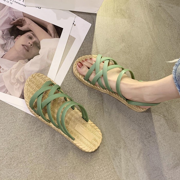 Cross_Strappy_Flat_Sandals_Sage_Green