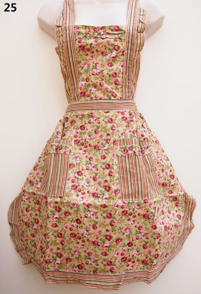 25_Colourful_Striped_Rose_Country_Style_Apron