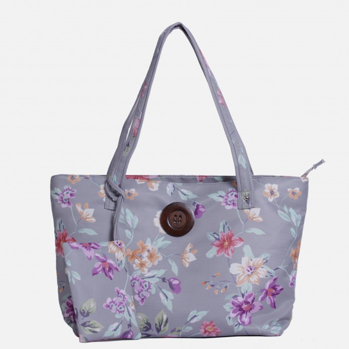 Light_Grey_Floral_Button_Handbag_Matching_Purse