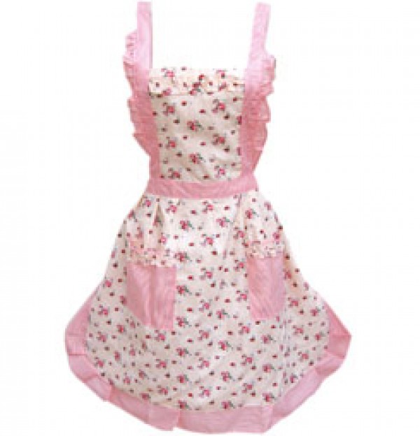 2 Pink Mini Rose Sexy Apron Uniform