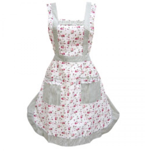 3 Green Stripe Mini Rose Apron Hen Night Dress