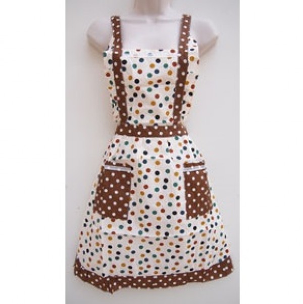 100 Colourful Polka Dot Vintage Style Apron
